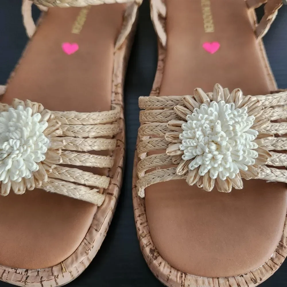 Steve Madden Kids Girls JGRADYY Tan Braided Slingback Sandals Size 3